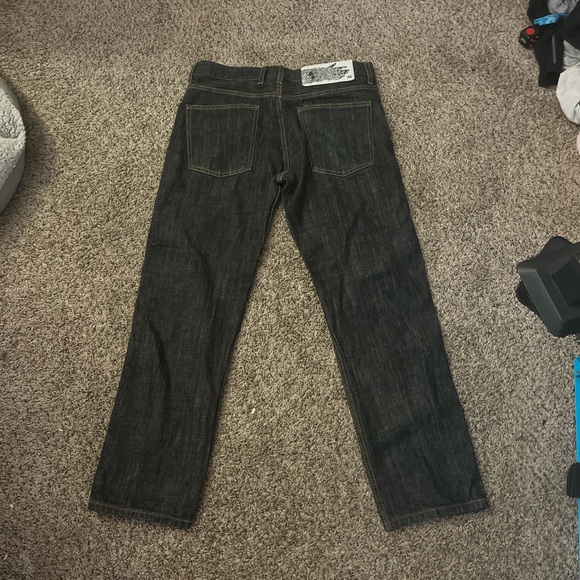 Cheap Monday jeans black gold stitch 31/34 (fits 34/30) - Picture 5 of 6